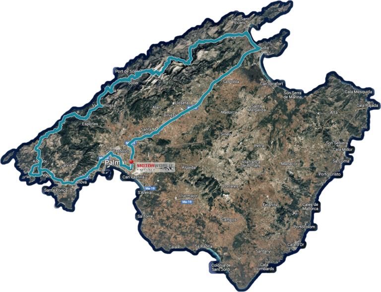 Sportwagentour Grand Tramuntana Karte